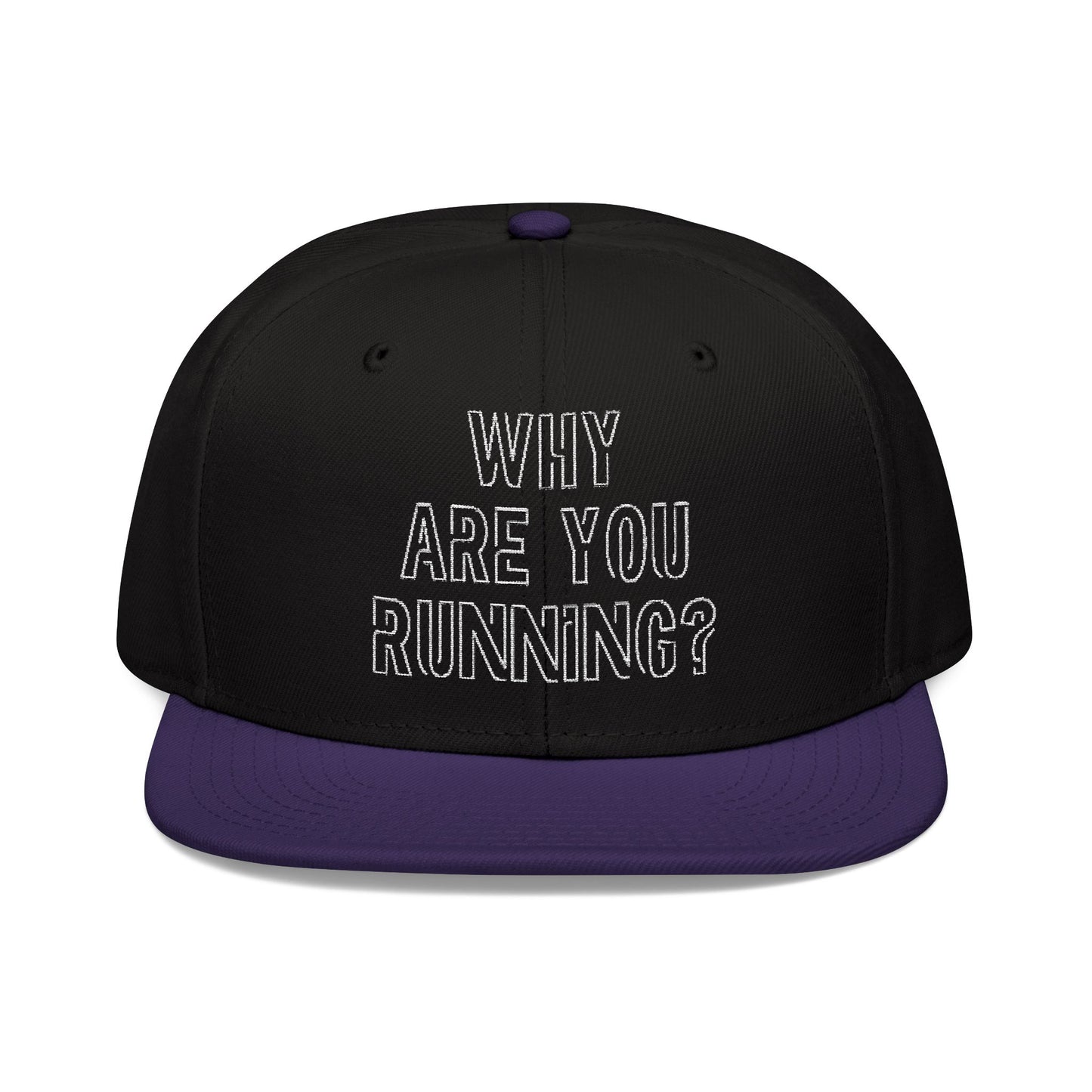 Motivational Snapback Hat - 'Why Are You Running?' - Perfect for Athletes & Fitness Enthusiasts