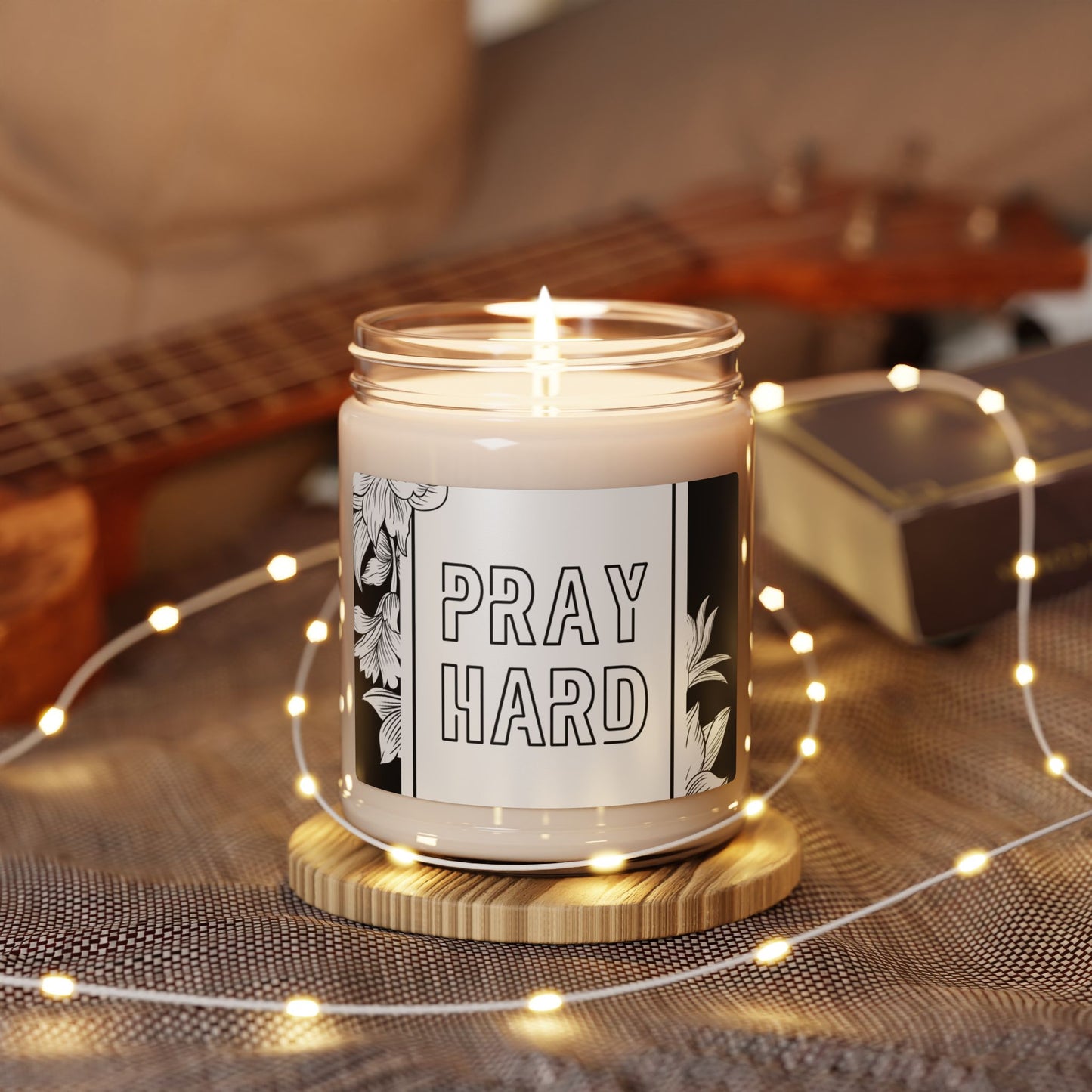 Pray Hard Scented Soy Candle - 9oz Relaxation & Meditation