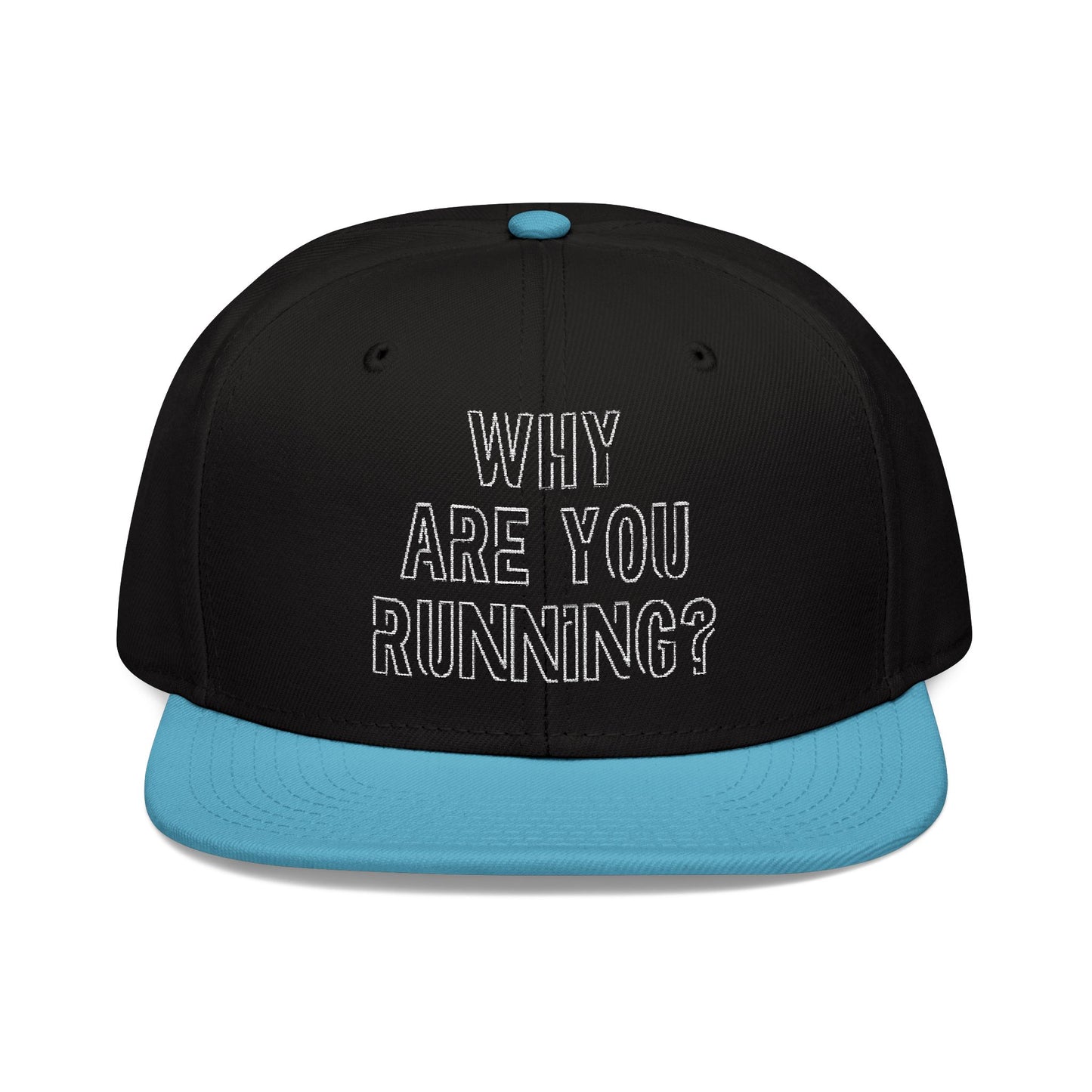 Motivational Snapback Hat - 'Why Are You Running?' - Perfect for Athletes & Fitness Enthusiasts