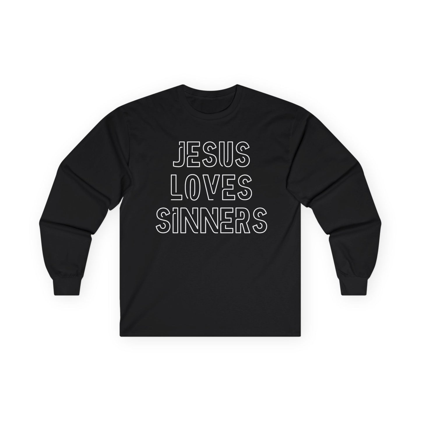 Unisex Long Sleeve Tee - 'Jesus Loves Sinners' Inspirational Shirt